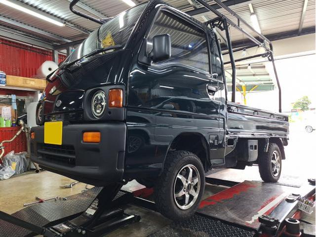 新品　ホイール交換　スバル サンバートラック　BRADLEY V 16×8.5J　YOKOHAMA GEOLANDAR M/T 285/75R16　沖縄県　沖縄市　北中城村　うるま市　中城村　宜野湾市