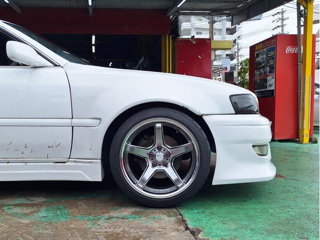 新品　ホイール交換　トヨタ JZX100 チェイサー　EMOTION T5R 2P 18×9.5J　SHIBATIRE 235/40R18　沖縄県　沖縄市　北中城村　うるま市　中城村　宜野湾市