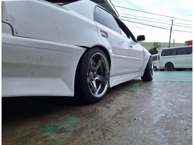 新品　ホイール交換　トヨタ JZX100 チェイサー　EMOTION T5R 2P 18×9.5J　SHIBATIRE 235/40R18　沖縄県　沖縄市　北中城村　うるま市　中城村　宜野湾市