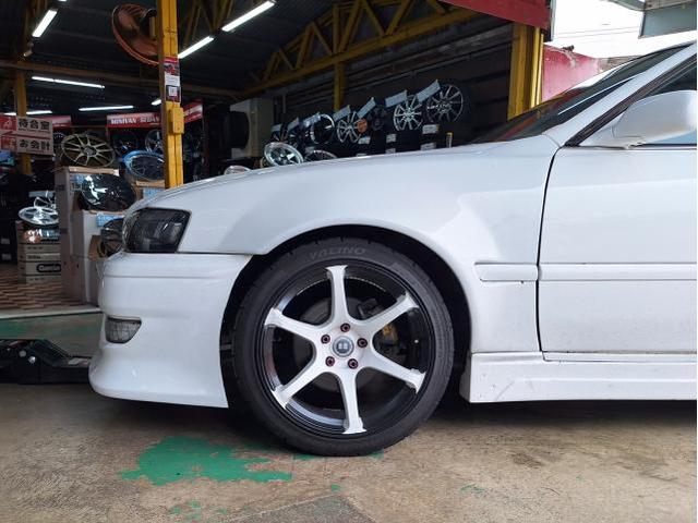 新品　ホイール交換　トヨタ JZX100 チェイサー　EMOTION T5R 2P 18×9.5J　SHIBATIRE 235/40R18　沖縄県　沖縄市　北中城村　うるま市　中城村　宜野湾市