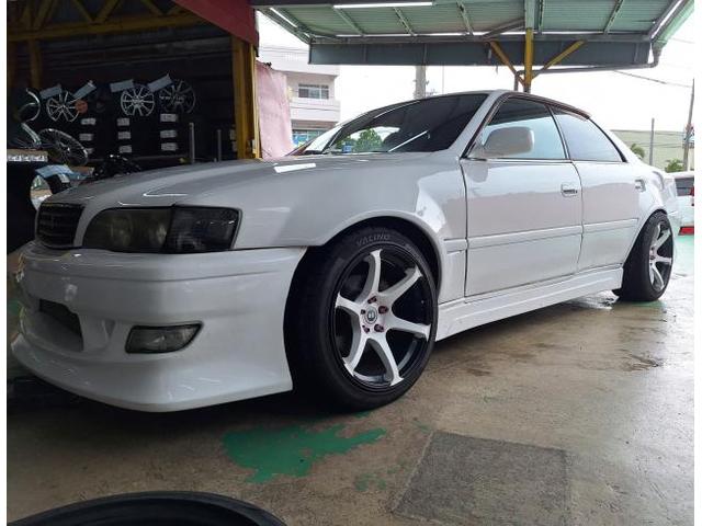 新品　ホイール交換　トヨタ JZX100 チェイサー　EMOTION T5R 2P 18×9.5J　SHIBATIRE 235/40R18　沖縄県　沖縄市　北中城村　うるま市　中城村　宜野湾市