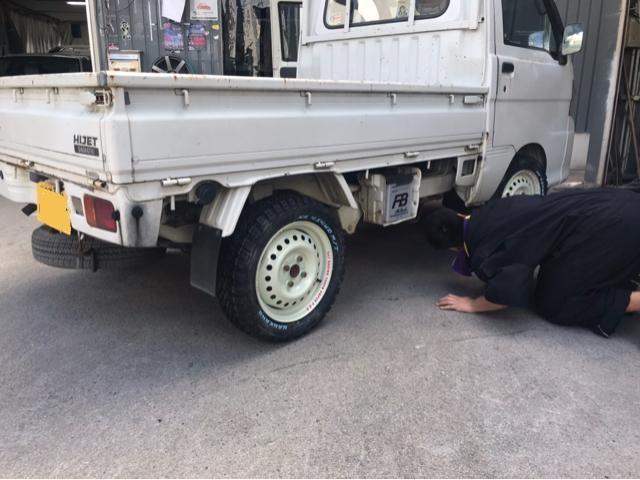 ダイハツ　ハイゼットトラック　タイヤ交換　ＮＡＮＫＡＮＧ　ＭＴ14インチ　沖縄県　沖縄市　うるま市　北中城村　中城村　北谷町