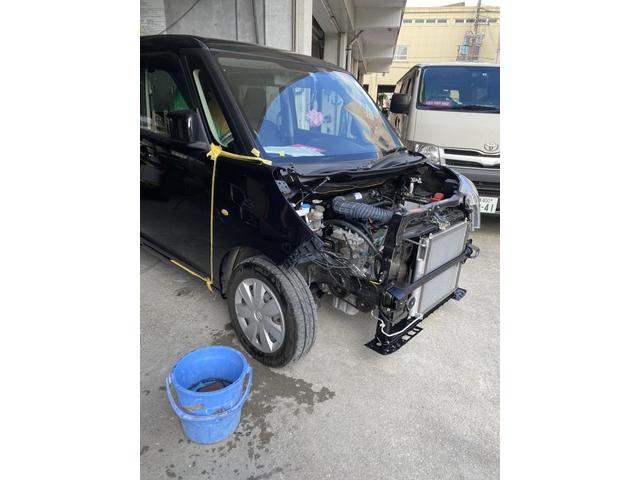 スズキ　ソリオ　パンパ―とフェンダー塗装　鈑金　車検　整備　点検　福祉車輛　浦添市　宜野湾市　那覇市