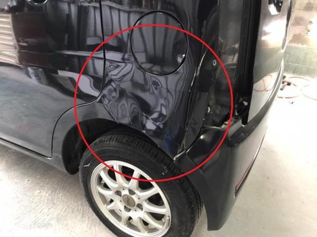 【板金 塗装】 DAIHATSU ムーヴカスタム リア廻りの損傷 補修事例 沖縄県　沖縄市　うるま市　恩納村　読谷村　嘉手納町　