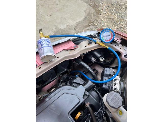 スズキ　ラパン　エアコンガス真空引き　沖縄市　北中城村　うるま市　宜野湾市　浦添市　西原町　北谷町