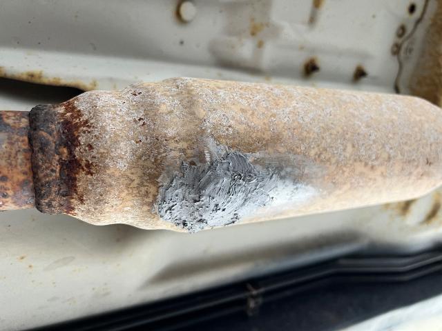 スズキ　アルトラパンSS マフラー板金　沖縄市　北中城村　うるま市　宜野湾市　浦添市　西原町　北谷町