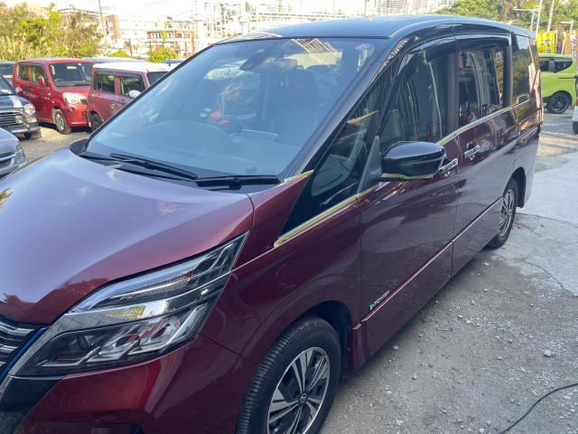 日産 セレナ ガラスコーティング 沖縄市　北中城村　うるま市　宜野湾市　浦添市　西原町　北谷町