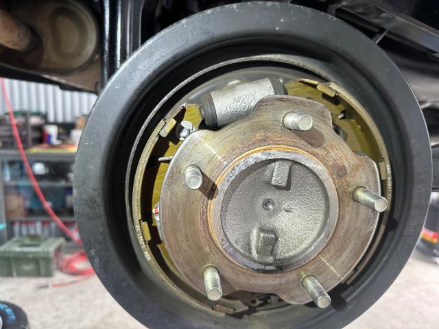 スズキ　ジムニー　車検前点検「ブレーキ」
沖縄市　北中城村　うるま市　宜野湾市　浦添市　西原町　北谷町