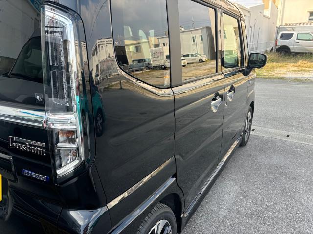 スズキ　スペーシアカスタム　ガラスコーティング
沖縄市　北中城村　うるま市　宜野湾市　浦添市　西原町　北谷町