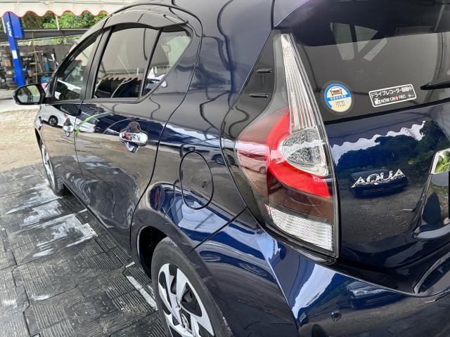 トヨタ　アクア　ガラスコーティング
沖縄市　北中城村　うるま市　宜野湾市　浦添市　西原町　北谷町