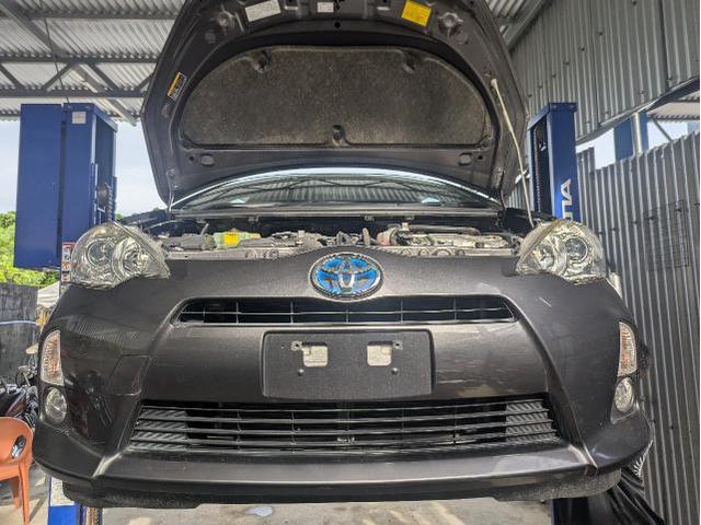 トヨタ　アクア　車検
沖縄市　北中城村　うるま市　宜野湾市　浦添市　西原町　北谷町