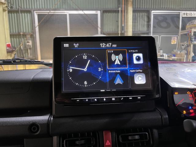 スズキ ジムニー ディスプレイオーディオ・バックカメラ取付 アルパイン DAF9V 沖縄県 沖縄市 うるま市 恩納村 読谷村 宜野湾市 北谷町 名護市