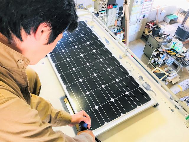 ソーラーパネルのセッティングや・・・