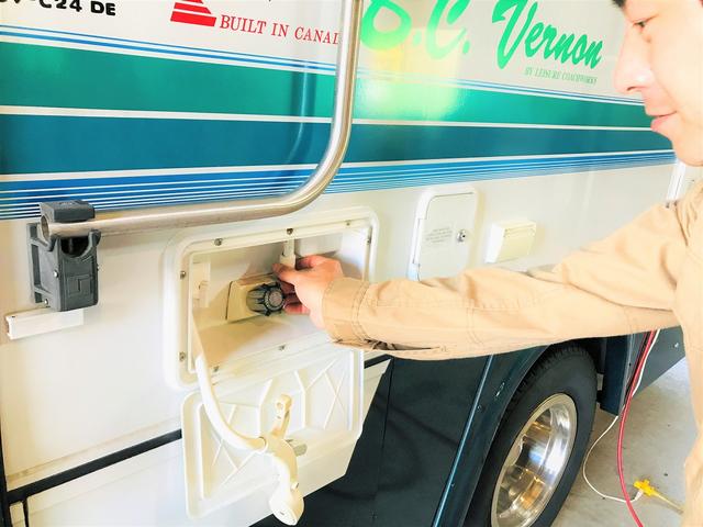 車外でのシャワーは最高ですね