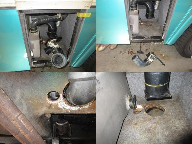 Ｅ－３５０キャンピングカー　排水管修理