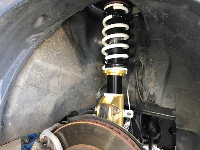 26年　スバル　レヴォーグ　車高調交換　ブリッツ