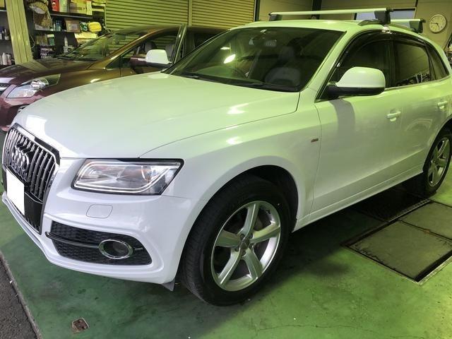 アウデイ　Q5　タイヤ交換　235/55R19　LLC水漏れ