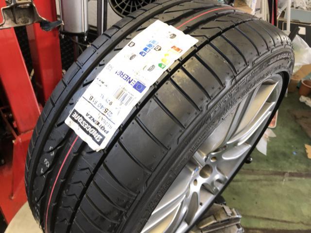 BMW　335I　18インチ　ランフラットタイヤ交換　松山市タイヤ交換