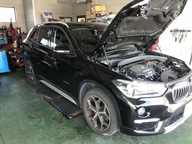 愛媛県松山市　BMW　X1　タイヤ持込交換　アマゾン取り付け　ランフラットタイヤ交換