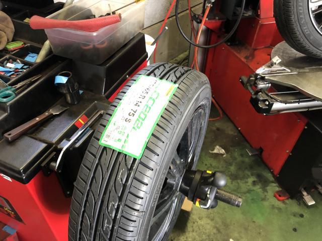 愛媛県松山市　ホンダNワゴン　タイヤ持込交換　楽天