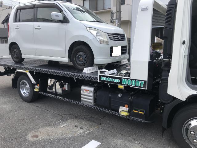 愛媛県松山市余戸南　ワゴンR　エンジンアイドリング中に止まる　チェックランプ　レッカー搬送　レンタカー　任意保険　