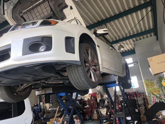 愛媛県松山市余戸南　スバル　インプレッサＷＲＸ　オイル交換　エアフィルター交換