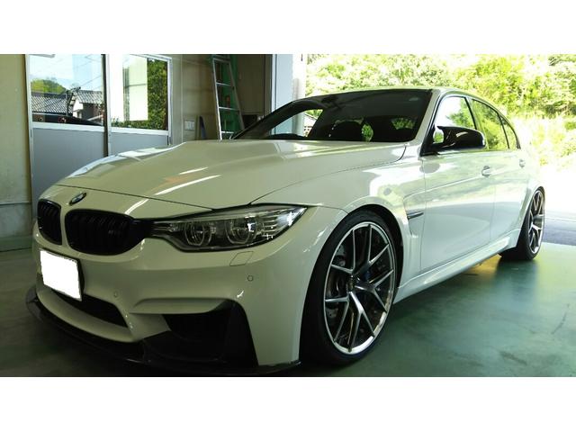 美濃市のお客様　BMW　M3の車高調の取り付け　輸入車　修理　板金塗装　関市　郡上市
