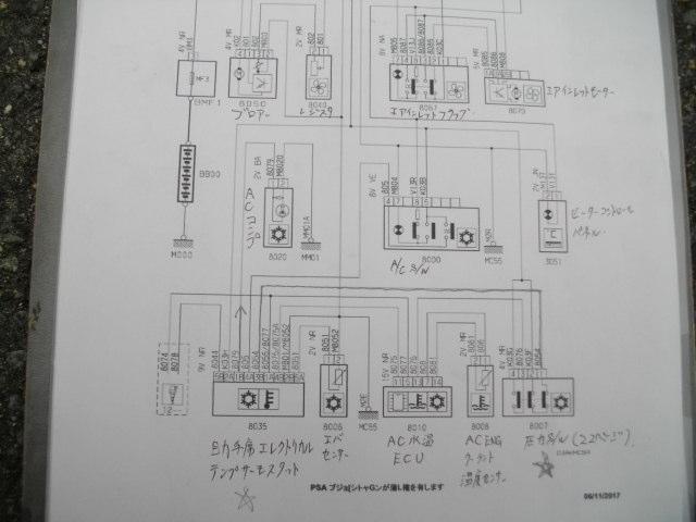 プジョー106　エアコン不良　松阪　修理工場