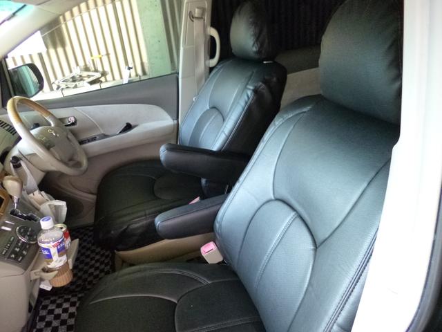 エスティマ　レザーシートカバー持ち込み取付　