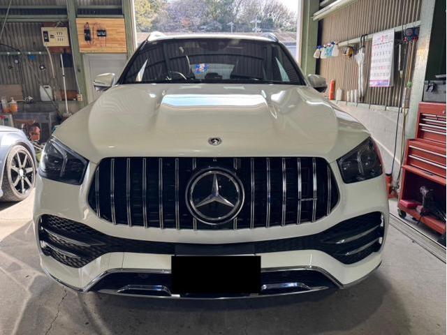 W167　メルセデス・ベンツ　ＧＬＥ　400ｄ　グリル交換　ダイヤモンドグリル→パナメリカーナグリル交換
