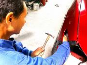 【工程３】ピンポイントで叩き出し・・・