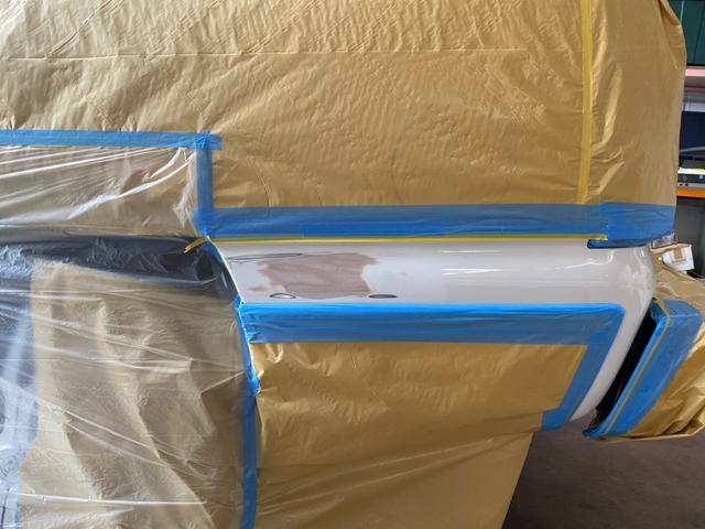 GMC ユーコン デナリ XL 板金塗装修理 クイック板金塗装 左リアクオーター アメ車