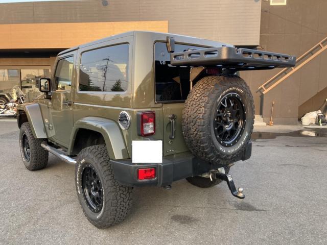 Jeepラングラー　ラングラーアンリミテッド　JK36S　JK36L　カーゴキャリア　カーゴラック　カスタム　塗装　オールペン　国産車　輸入車　軽自動車　車種問わず対応可能　代車無料　埼玉県　吉川市　八潮市　草加市　東京都　神奈川県　千葉県