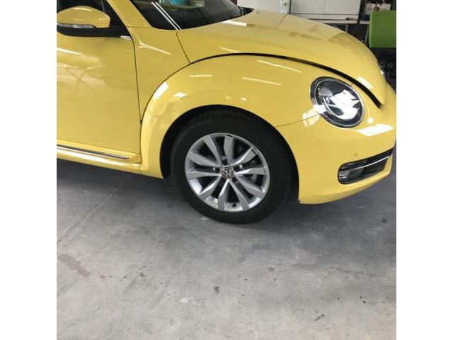 VW フォルクスワーゲン　ビートル　ベース　黄色　キズ　傷　ヘコミ　修理　板金　横浜　青葉区　