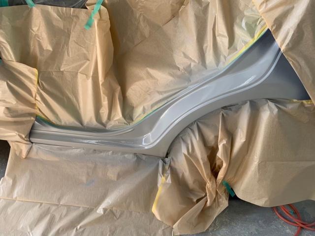 トヨタ　ルミオン　左クォーター、左ドア、左サイドステップ、リアバンパー修理