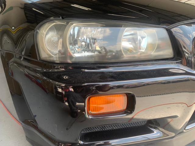 日産　スカイライン　ホイール修理、ヘッドランプコーティング施工