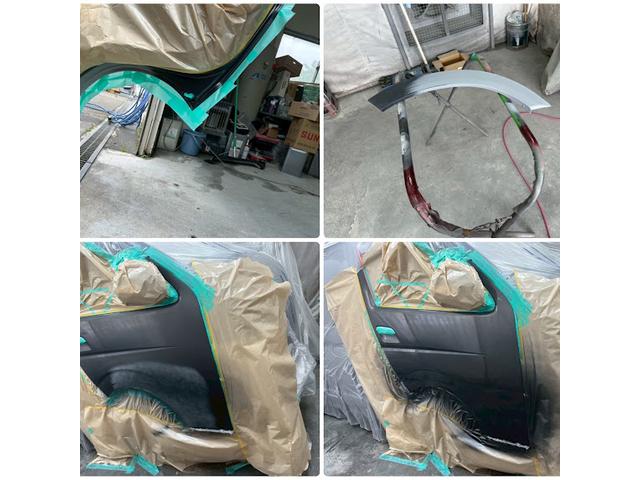 トヨタ　ハイエース　右フロントドア修理