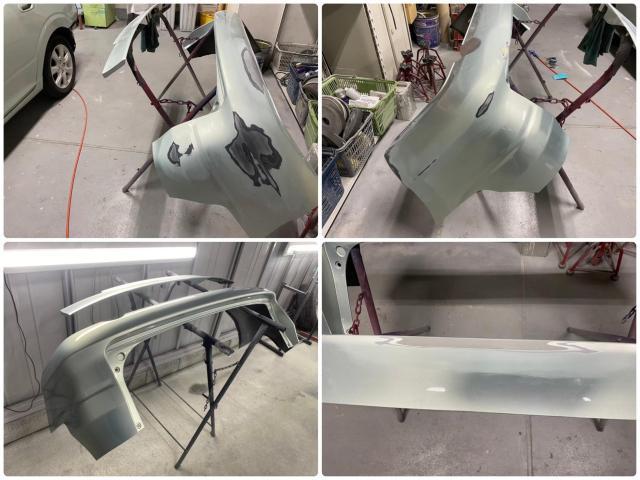 ホンダ　エアウェイブ　右リアクォーター、リアバンパー、リアライセンスガーニッシュ修理