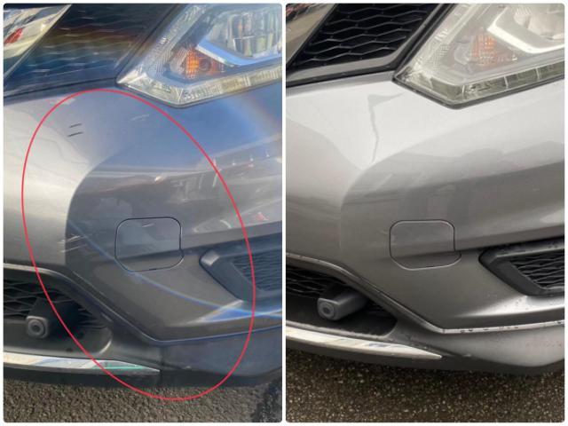 日産　エクストレイル　フロントバンパー修理