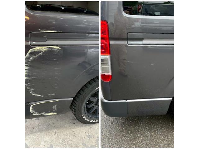 トヨタ　ハイエース　右リアクォーター、左スライドドア、左サイドシルパネル修理