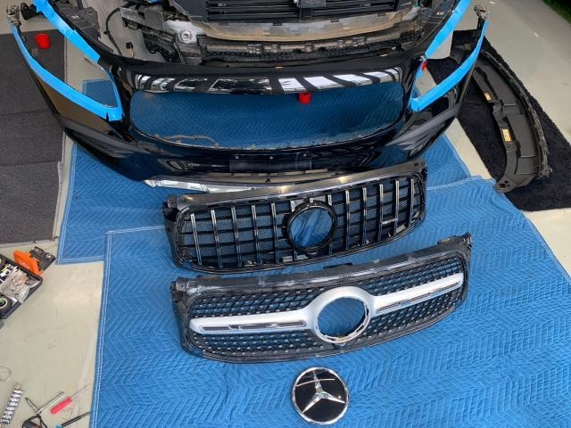 メルセデスベンツ ＧＬＢ２００ｄ のフロントグリルをパナメリカーナスタイルグリルに交換致しました！！お問合せ番号ＳＢ：８３５５東京都世田谷区のジェミーズ株式会社。渋谷区　目黒区　港区　品川区　神奈川県　新規のお客様大歓迎。代車　レッカー