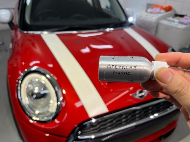 ミニ　クーパー SD　ファインラボ セラミックウルトラ＋オリジナルセラミックコーティング ／ 未塗装樹脂コーティング ／ インテリアコーティングのご紹介です。東京都世田谷区のジェミーズ株式会社。渋谷区　新規のお客様大歓迎。代車　レッカー