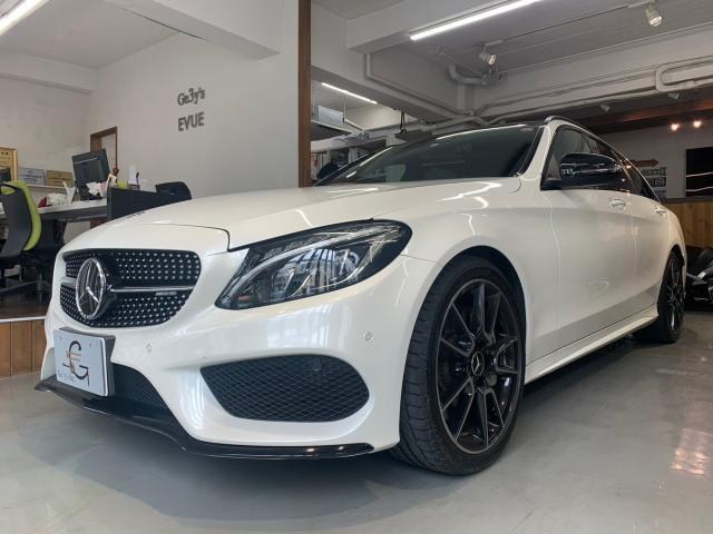 メルセデスＡＭＧ Ｃ４３のフロントグリルをパナメリカーナスタイルグリルに交換致しました！！東京都世田谷区のジェミーズ株式会社。渋谷区　目黒区　港区　品川区　神奈川県　横浜市　川崎市　新規のお客様大歓迎。代車　レッカー