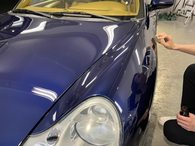 ポルシェ　996ターボ　エシュロン ニューバージョン コーティングのご紹介です。東京都世田谷区のジェミーズ株式会社。渋谷区　目黒区　港区　品川区　神奈川県　新規のお客様大歓迎。代車　レッカー