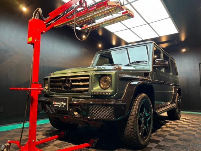 メルセデスベンツ G350d／セラミックプロイオン2層コーティング／ホイールコーティングのご紹介です。東京都世田谷区のジェミーズ株式会社。渋谷区　目黒区　港区　品川区　神奈川県　横浜市　川崎市　新規のお客様大歓迎。代車　レッカー