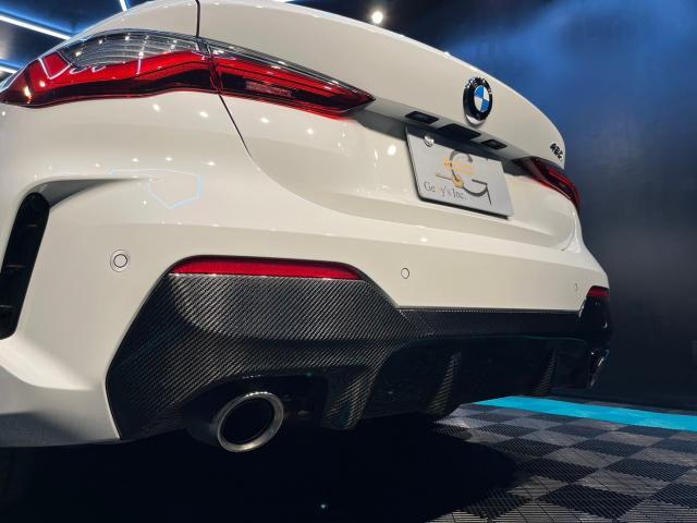 BMW420にカーボンリアディフューザーとフロントカメラを取り付けました!!問合せ番号;SB8707東京都世田谷区のジェミーズ株式会社。渋谷区 目黒区 港区 品川区 神奈川県 横浜市 川崎市 新規のお客様大歓迎。代車 レッカー