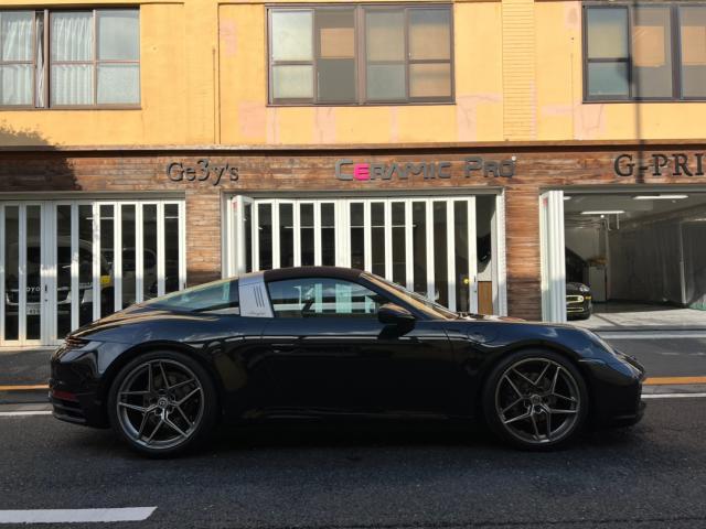 ポルシェ ９９２タルガ４にＥＩＢＡＣＨ(アイバッハ)製ダウンサスを装着しローダウンカスタムを致しました！！　　　お問合せ番号(SB7116)　東京都世田谷区のジェミーズ株式会社　渋谷区　品川区　神奈川　新規のお客様大歓迎　代車　レッカー