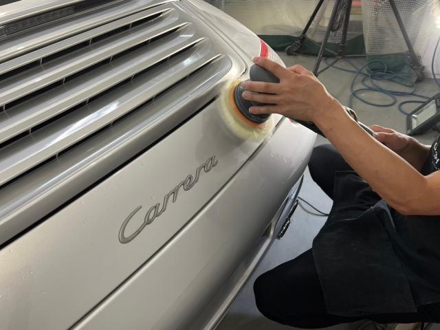 ポルシェ 911カレラ Type997／エシュロン ニューバージョンコーティングのご紹介です　東京都世田谷区のジェミーズ株式会社　渋谷区　目黒区　港区　品川区　神奈川　横浜市　川崎市　新規のお客様大歓迎　代車　レッカー