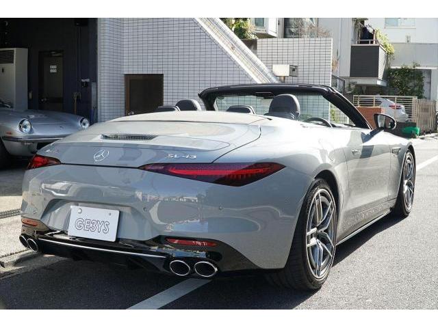 入庫情報 2022年モデル Mercedes-AMG SL43有償ボディカラーアルペングレザー 新車保証付ディーラー車　東京都世田谷区のジェミーズ株式会社　渋谷区　目黒区　港区　品川区　神奈川　横浜市　新規のお客様大歓迎　代車　レッカー