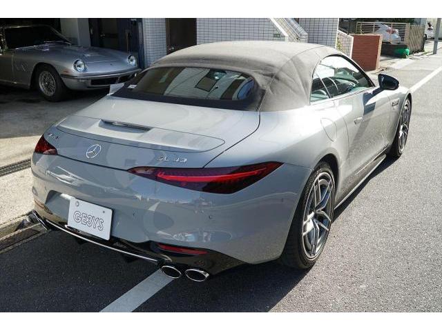 入庫情報 2022年モデル Mercedes-AMG SL43有償ボディカラーアルペングレザー 新車保証付ディーラー車　東京都世田谷区のジェミーズ株式会社　渋谷区　目黒区　港区　品川区　神奈川　横浜市　新規のお客様大歓迎　代車　レッカー
